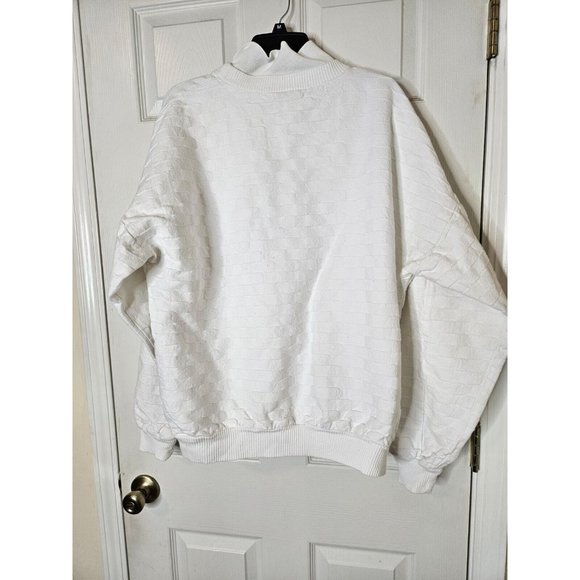 Vintage 90s Wek The World LONG BEACH Textured Crewneck Sweatshirt Size XL USA - Picture 3 of 10